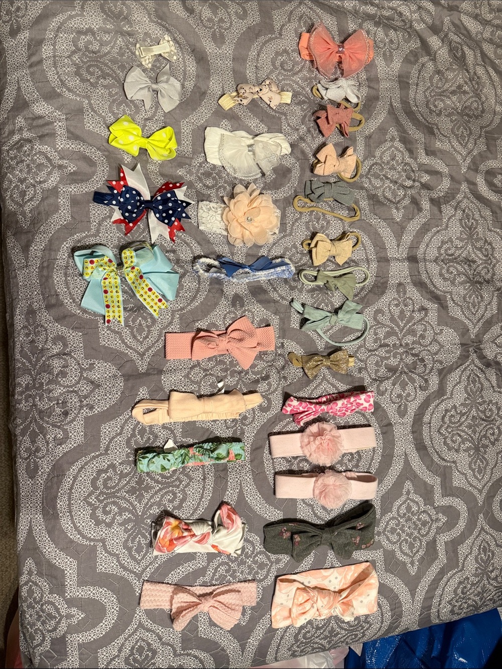Assorted Girls' Pastel Bow & Flower Hair Clip Set - Multi